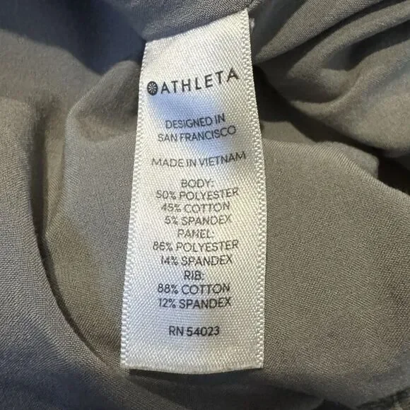 Athleta Victory Hoodie Jacket Full Zip Wmns M Gray Fitted Sweatshirt Thumbholes - Picture 4 of 11